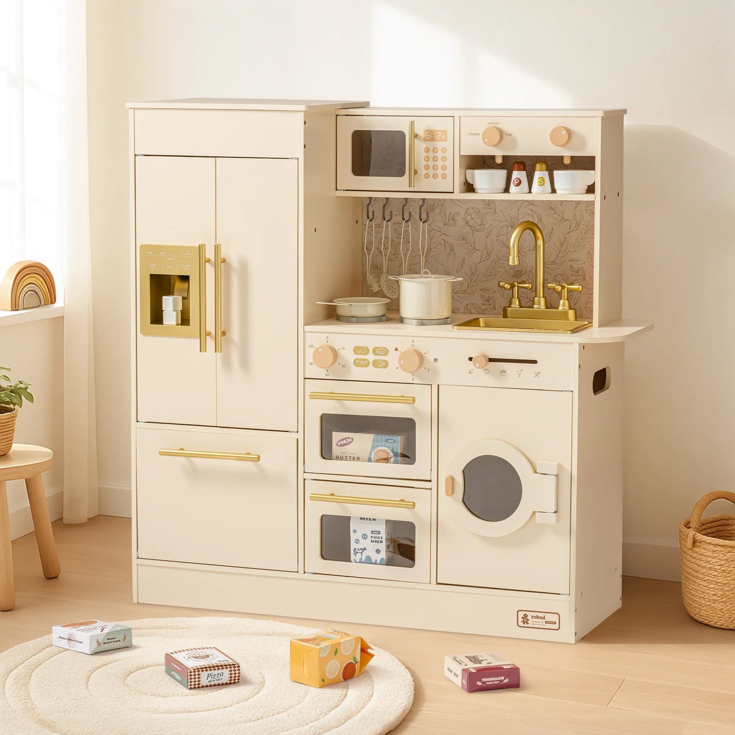 Robud Floral Wooden Play Kitchen