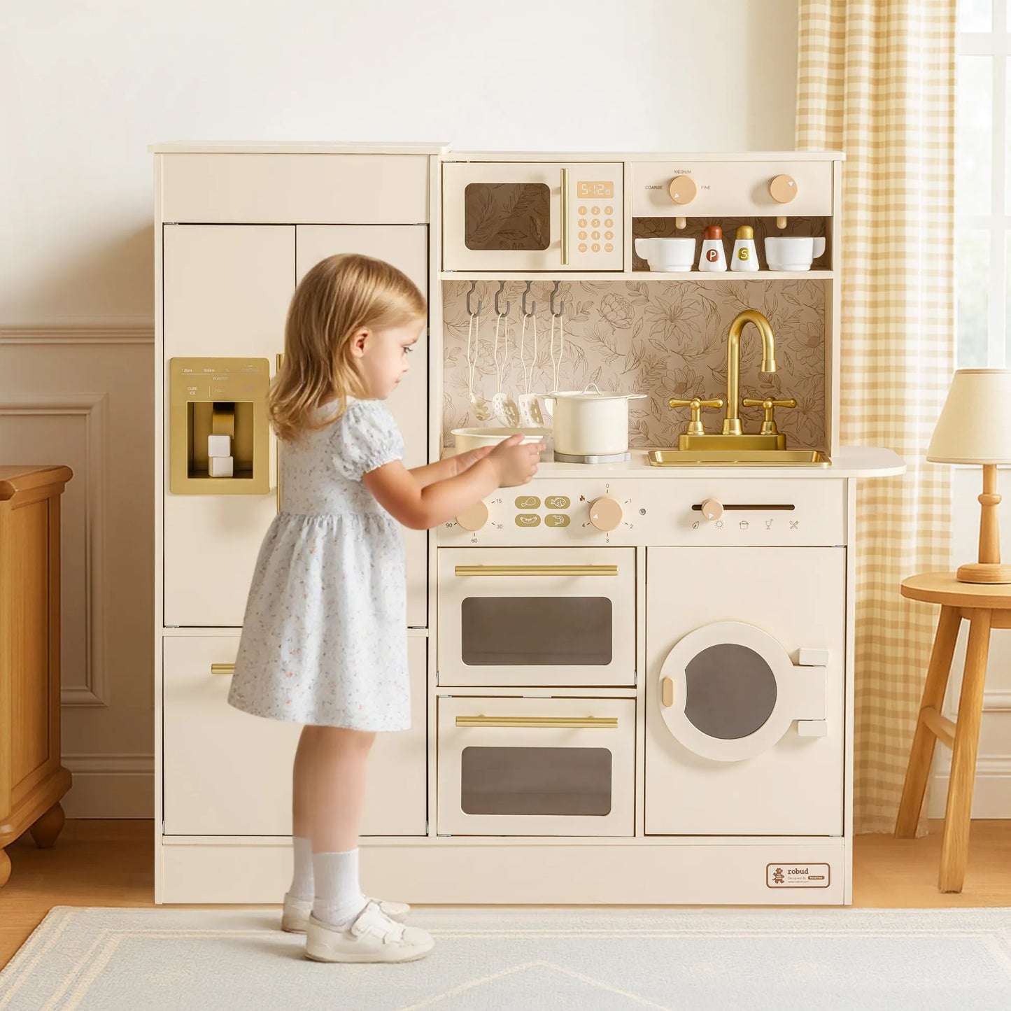 Robud Floral Wooden Play Kitchen