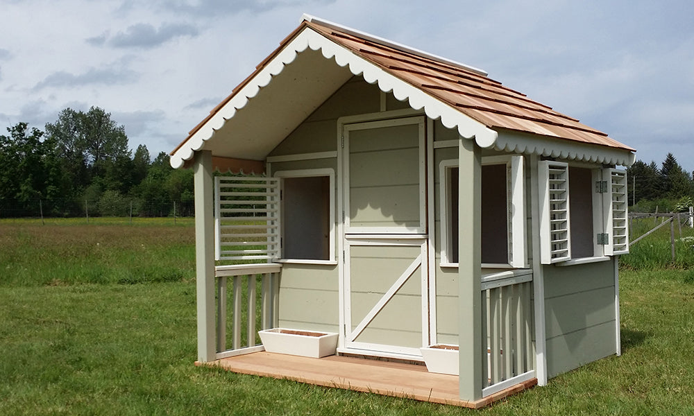 Canadian Playhouse Factory - DIY Little Alexandra Cottage 8ft. x 6ft. With Covered Front Porch