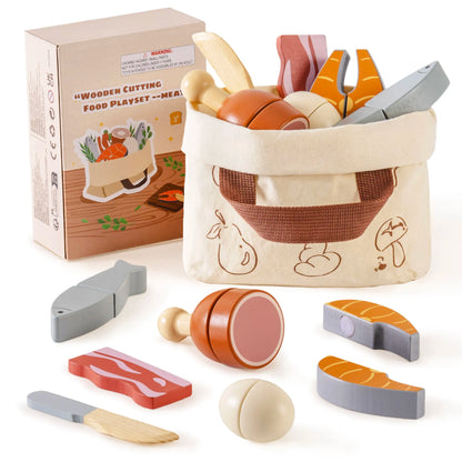ROBUD Wooden Childs Play Food Set - Meat