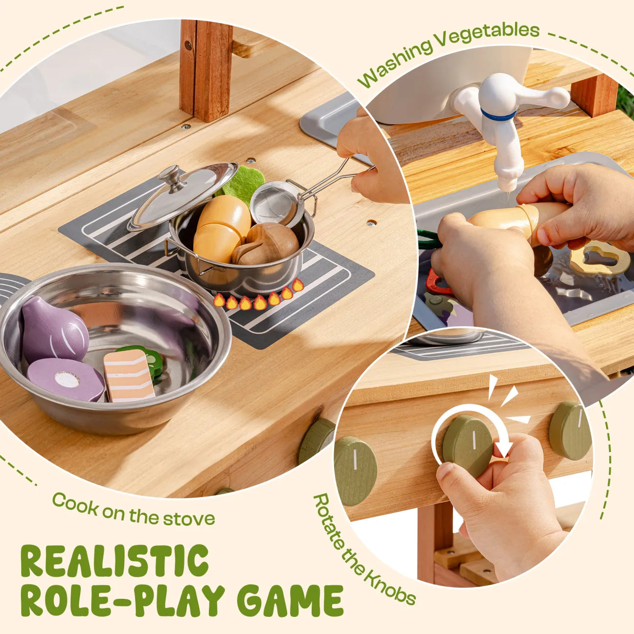 ROBUD Outdoor Mud Kitchen - Caramel