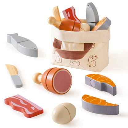 ROBUD Wooden Childs Play Food Set - Meat