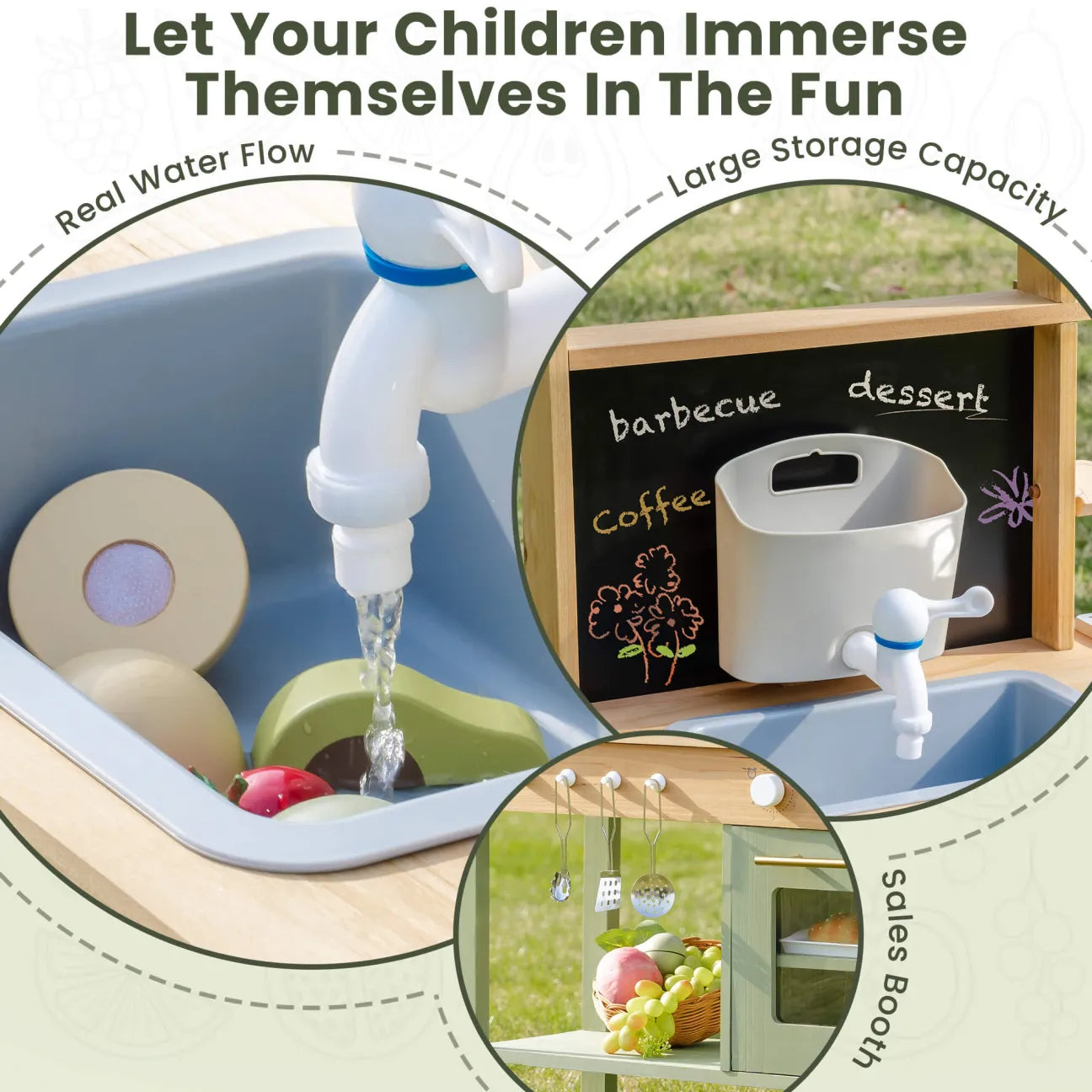 ROBUD Outdoor Mud Play Kitchen - Green