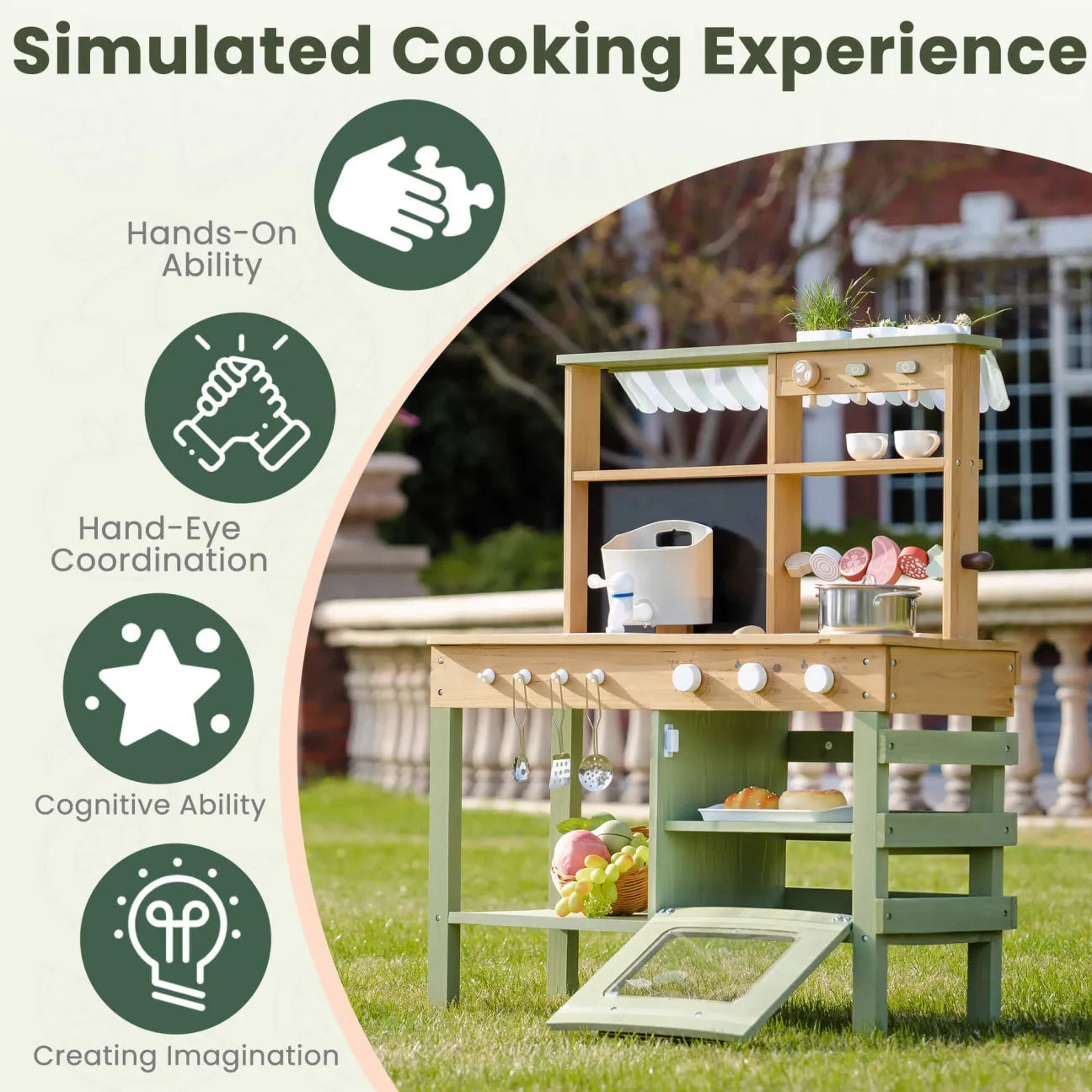ROBUD Outdoor Mud Play Kitchen - Green
