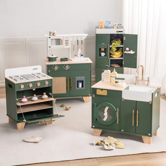 ROBUD Wooden Kids Kitchen Playset Series - Vintage Green