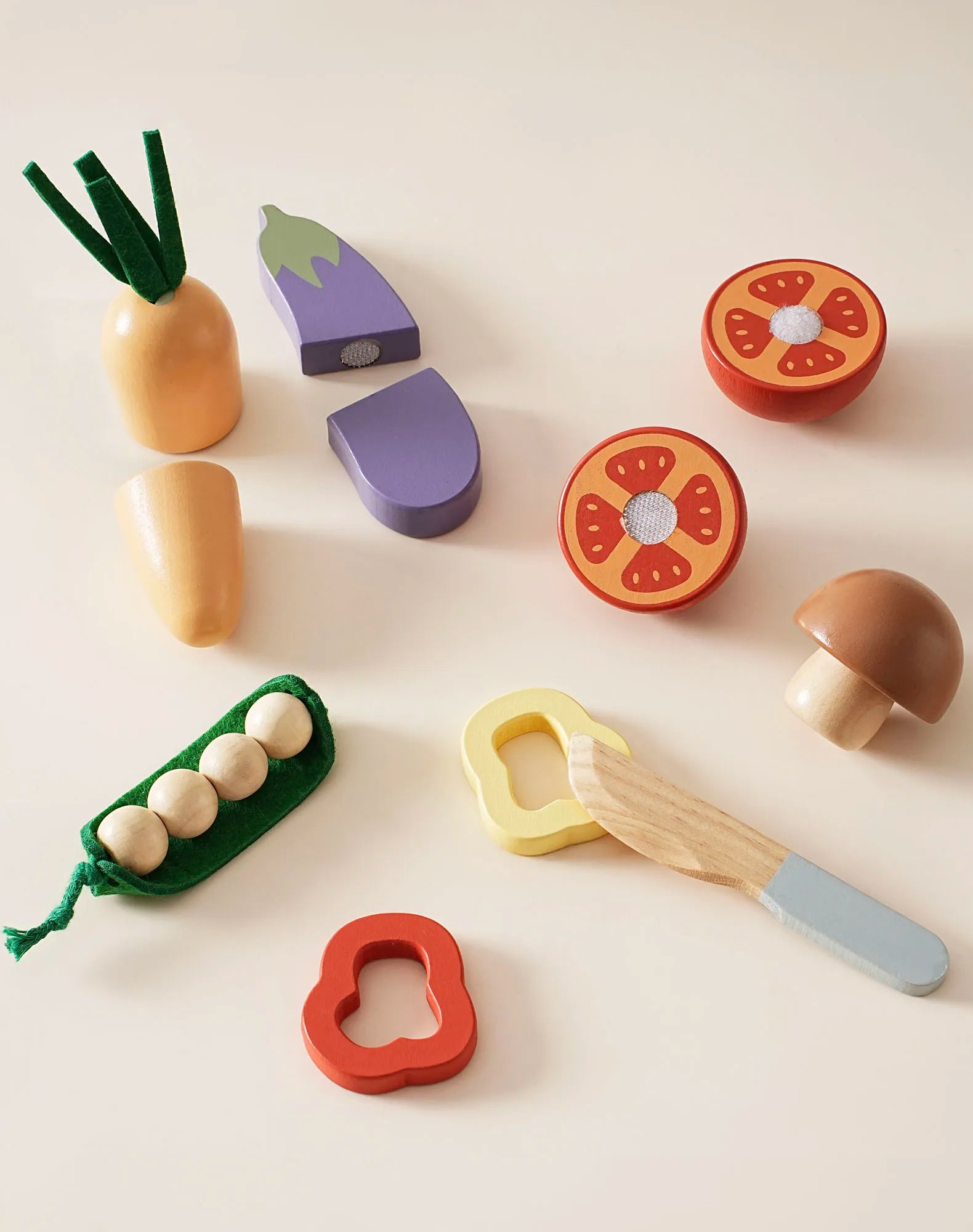 ROBUD sliceable play wooden food set - vegetables 