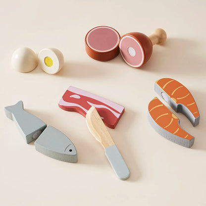 ROBUD Wooden Childs Play Food Set - Meat