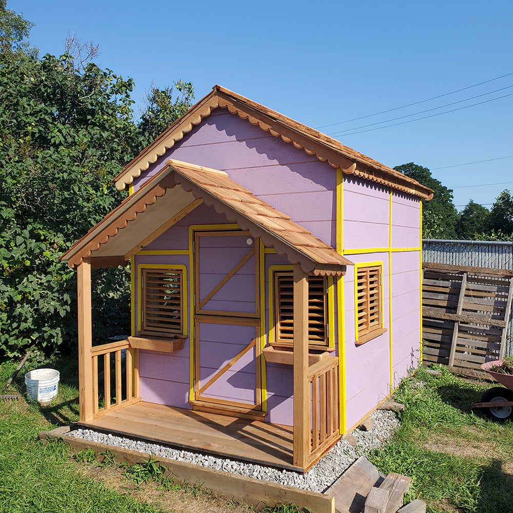 Canadian Playhouse Factory - DIY Little Alexandra Cottage With Loft and Covered Front Porch