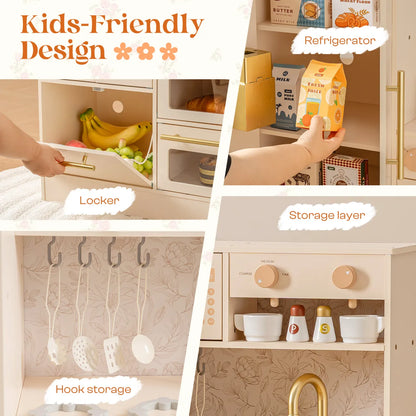 Robud Floral Wooden Play Kitchen