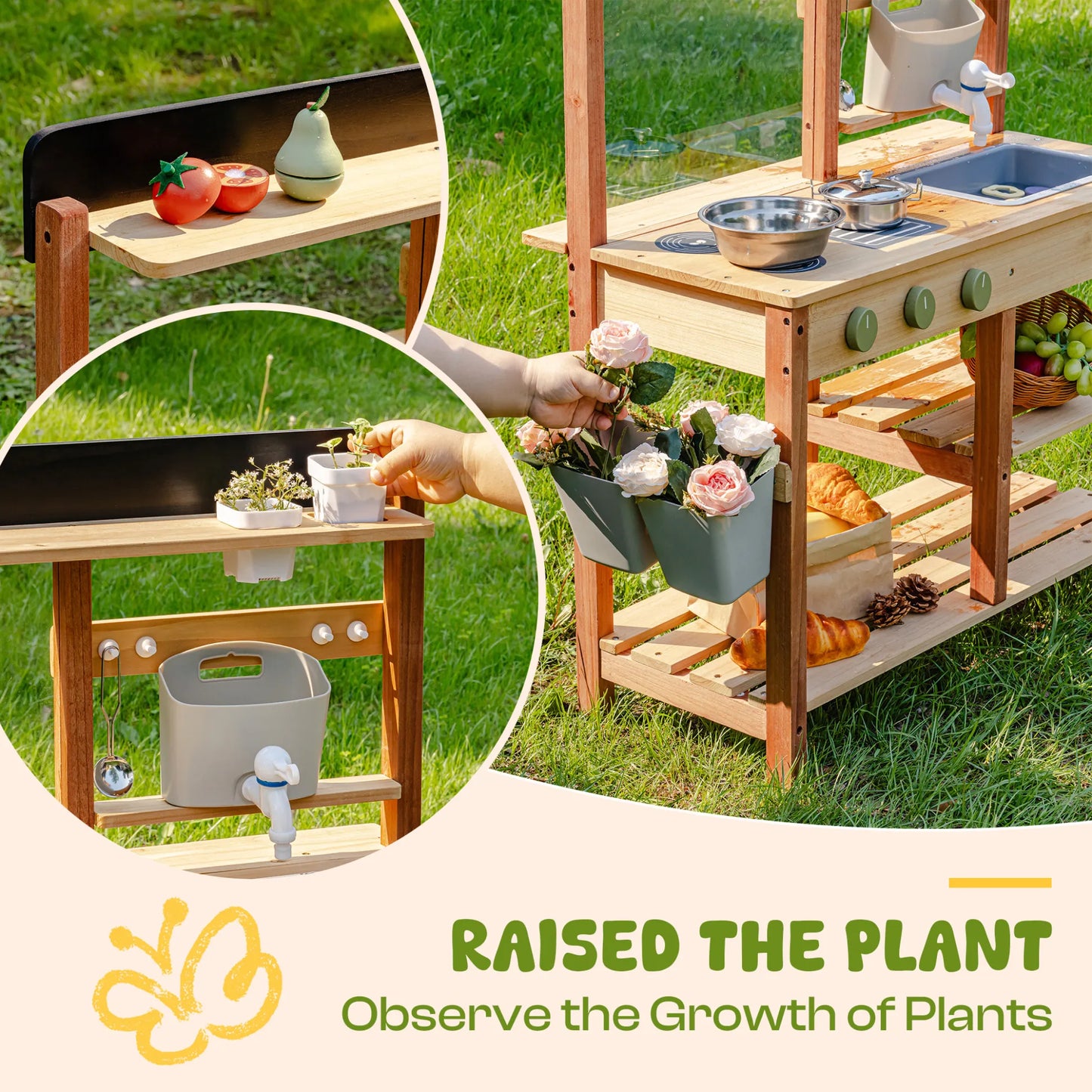 ROBUD Outdoor Mud Kitchen - Caramel