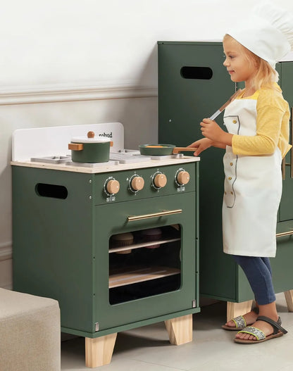 ROBUD Wooden Kids Kitchen Playset Series - Vintage Green