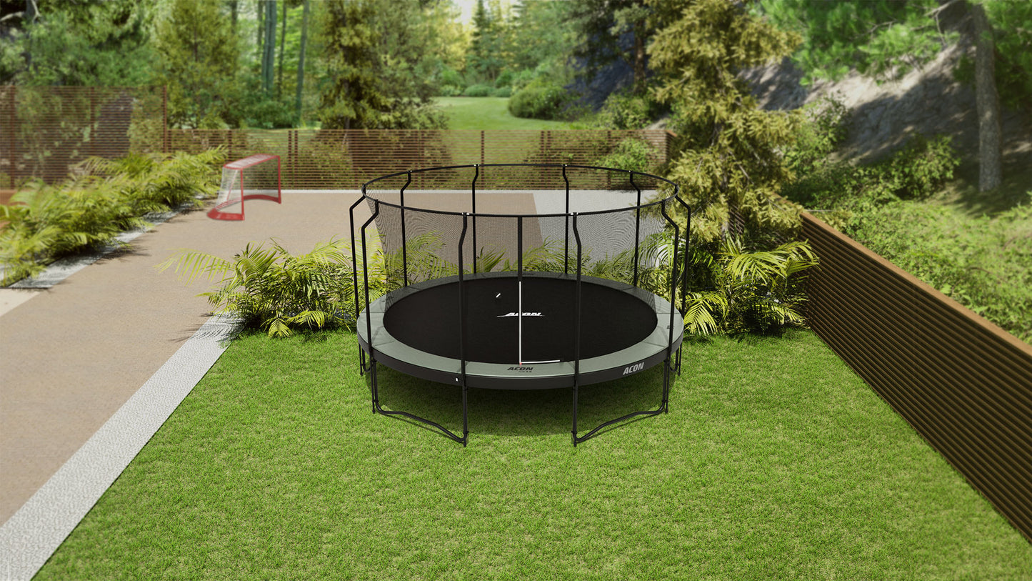ACON 15ft Round Trampoline with Premium Enclosure
