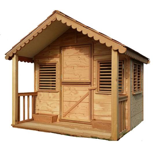Canadian Playhouse Factory - DIY Little Alexandra Cottage 6ft x 6ft  With Covered Front Porch