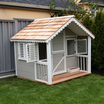 Canadian Playhouse Factory - DIY Little Alexandra Cottage 6ft x 6ft  With Covered Front Porch