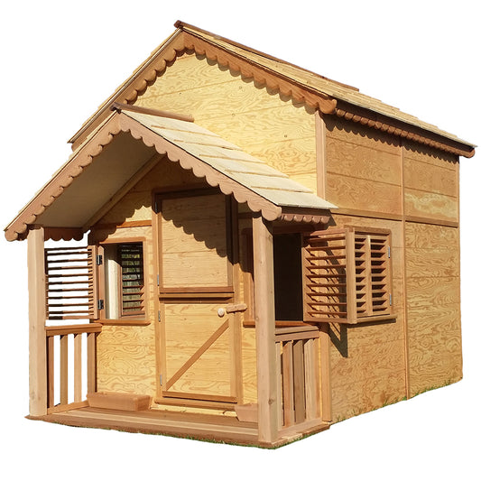 Canadian Playhouse Factory - DIY Little Alexandra Cottage With Loft and Covered Front Porch