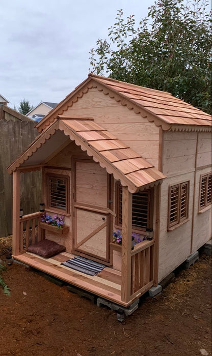 Canadian Playhouse Factory - DIY Little Alexandra Cottage With Loft and Covered Front Porch