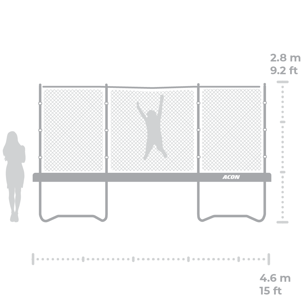 ACON 15ft Round Trampoline with Standard Enclosure