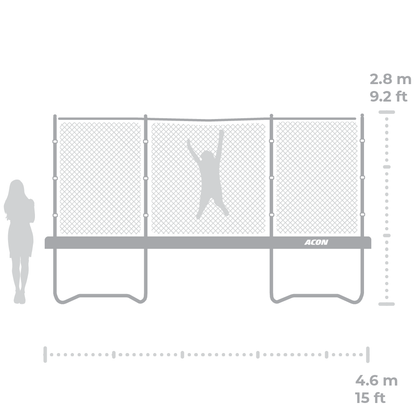 ACON 15ft Round Trampoline with Standard Enclosure