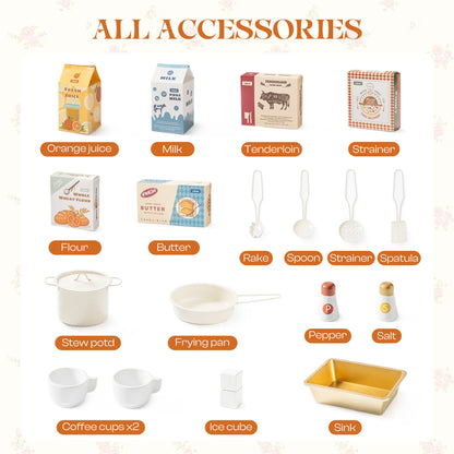Robud Floral Wooden Play Kitchen
