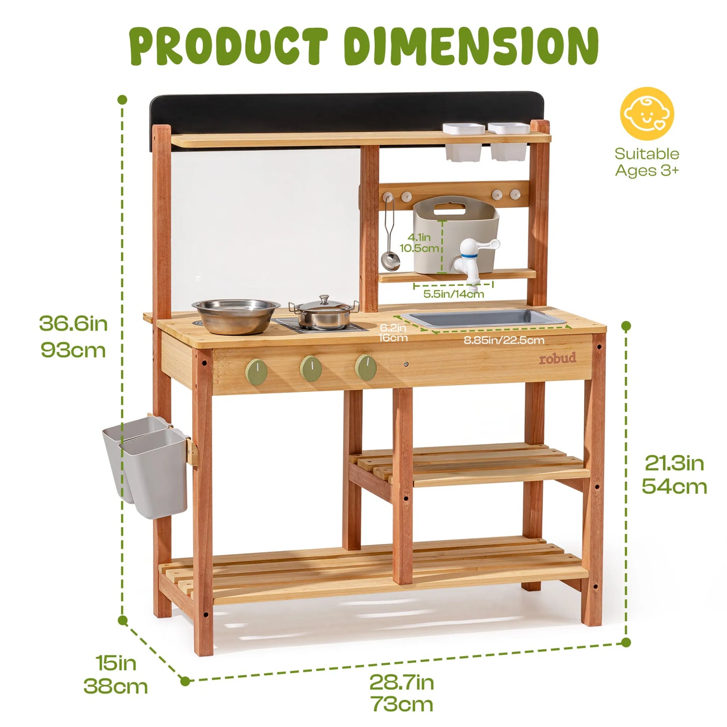 ROBUD Outdoor Mud Kitchen - Caramel