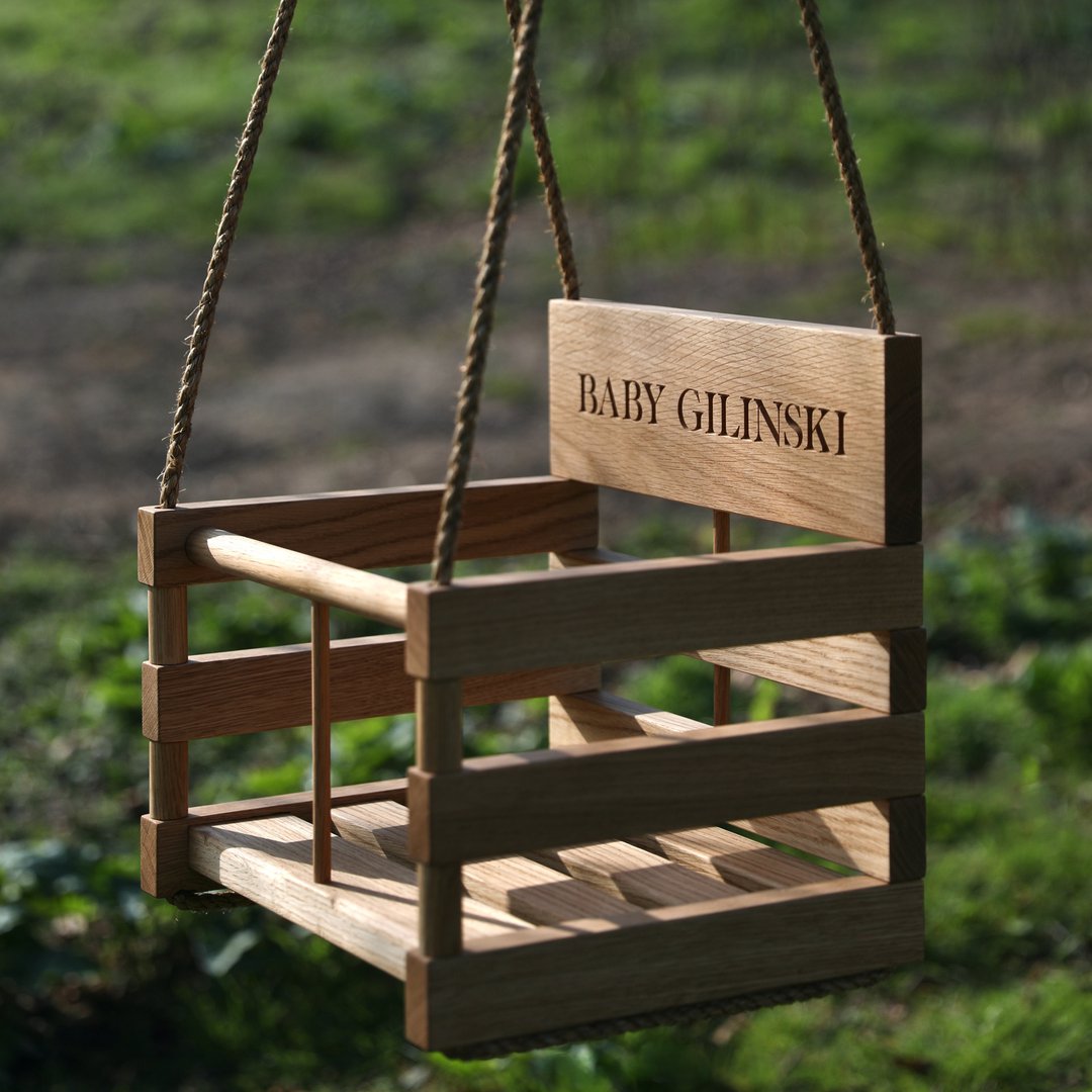 Oak Baby Swing