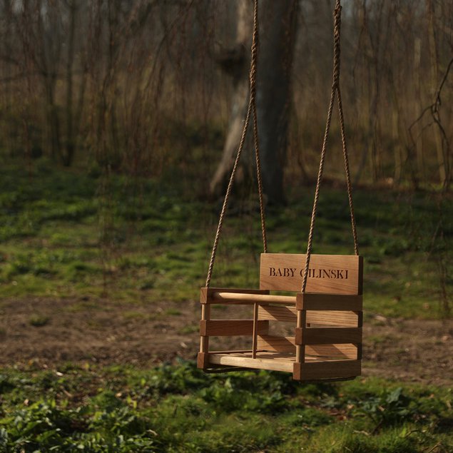 Oak Baby Swing